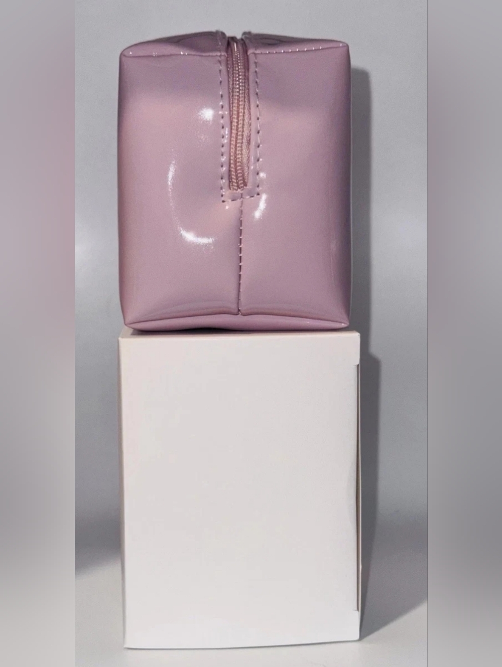Dior Patent Cosmetic Makeup Zipper Bag Light Pink - Picture 4 of 6